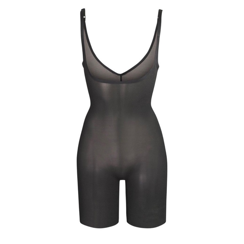 SKIMS sheer sculpt mesh bodysuit Black Onyx